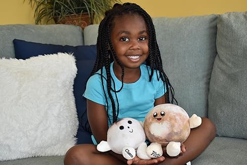 Miniatura 5 de Celestial Buddies Pluto & Charon Buddy  Peluche suave bordado de 7.5 pulgadas, 8.5 pulgadas, con divertidos datos de planetas, etiqueta para niños,