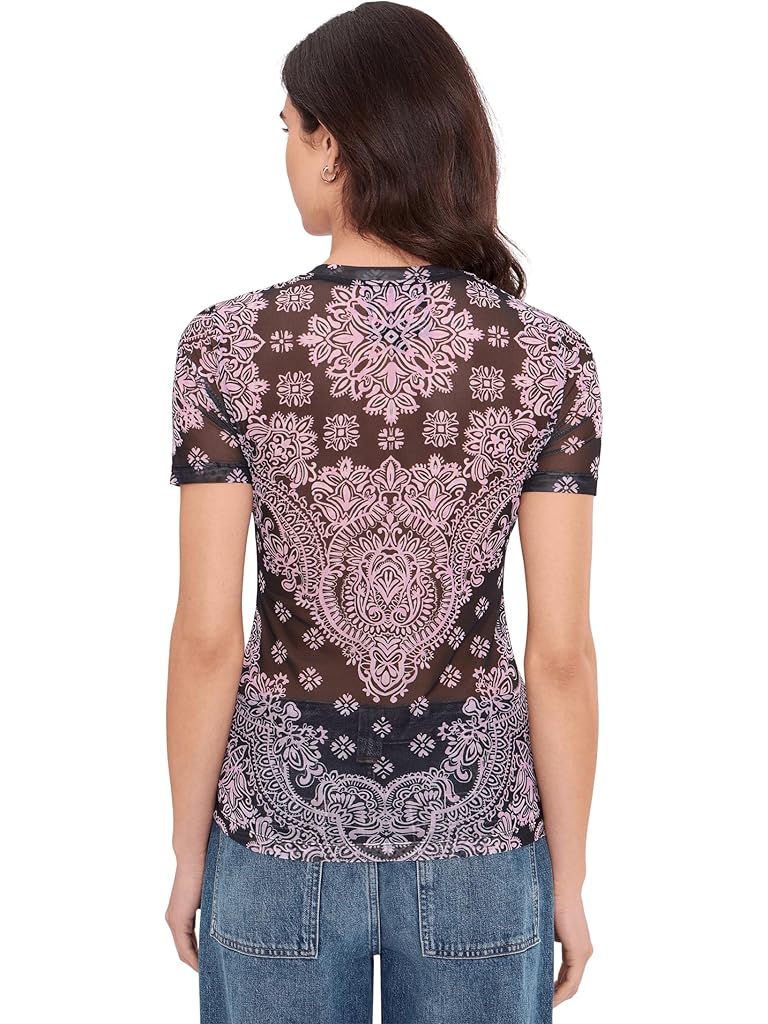 Black Johnny Was Eleanor Mesh Short Sleeve Tee