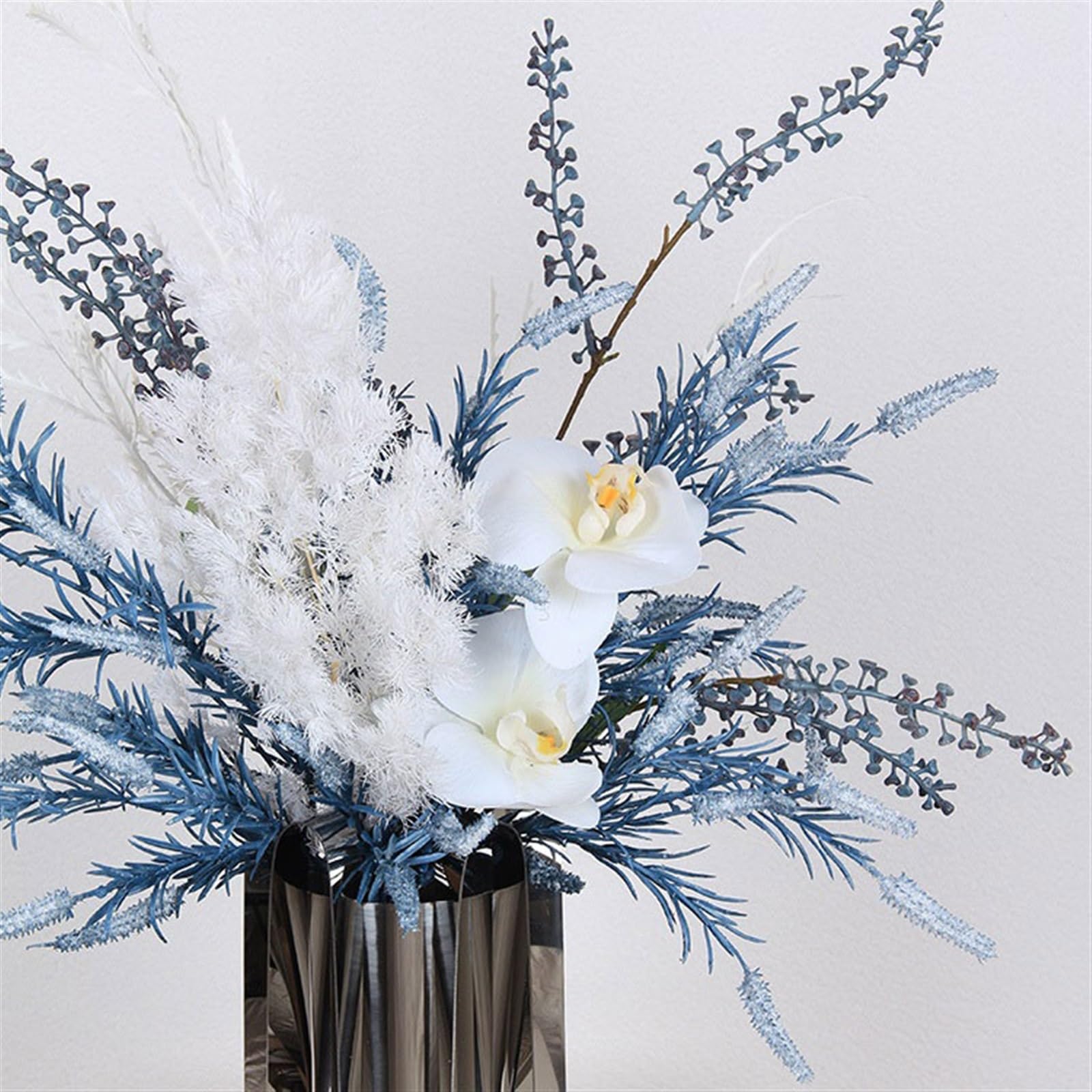 Kunstblumen Hochwertiges blaues Simulations-Blumenkunst-Set for Zuhause, Wohnzimmer, Restaurant, Hotel, Modell, Raumdekoration, künstliche Blumen, Ornamente für die Außendekoration