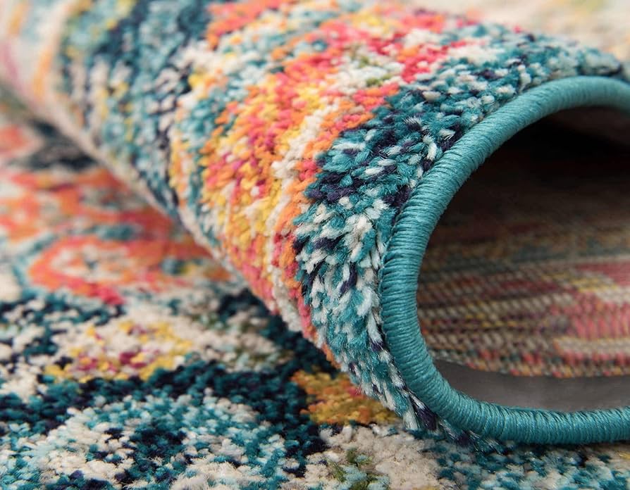 Unique Loom 3143339 Area Rug, 8' x 8' Square Blue : Amazon