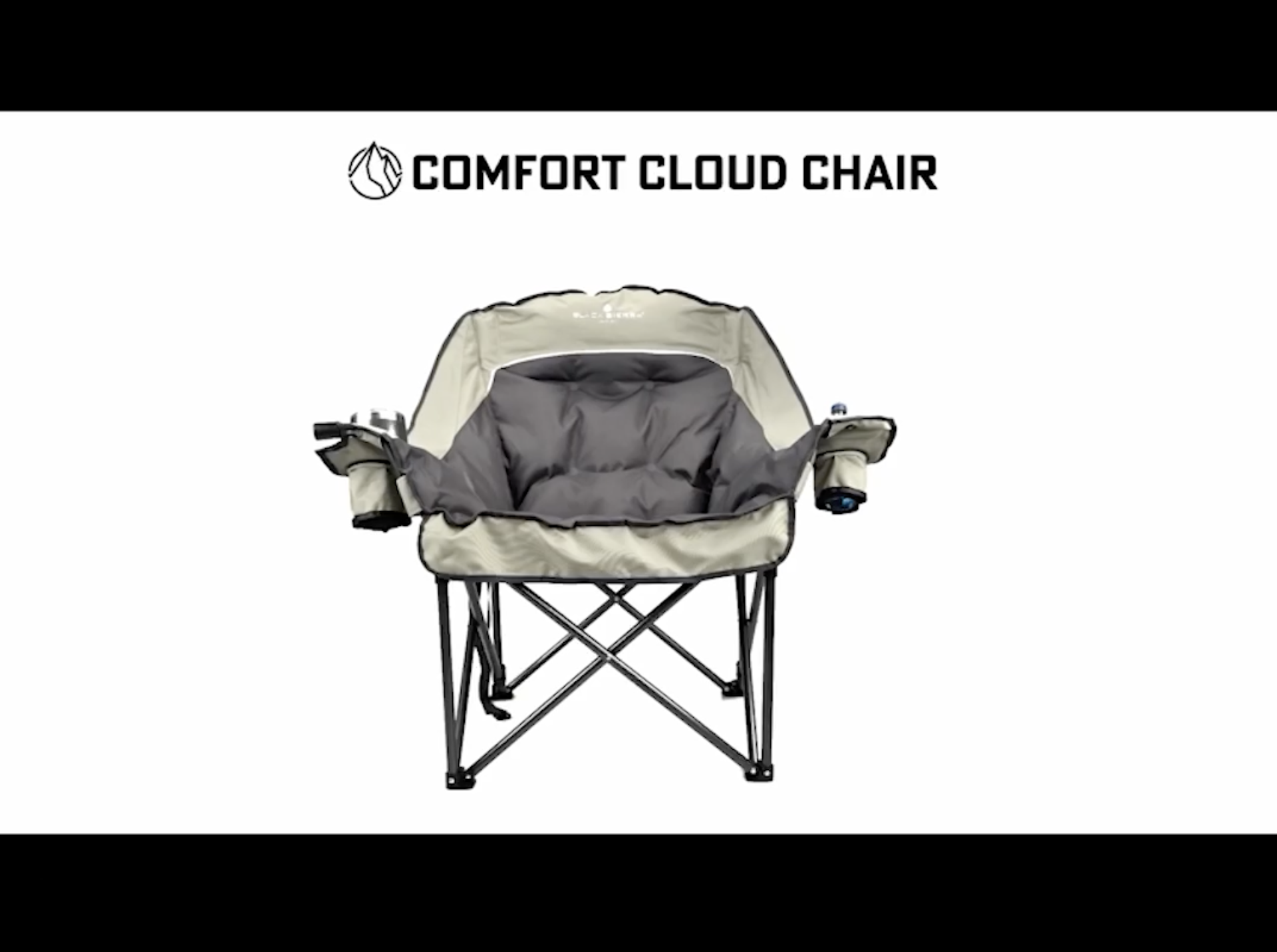 Silla de camping Black Sierra Plush XL acolchada para adultos, asiento plegable sobredimensionado soporte hasta 400 lbs, comodidad con portavasos y bolsa de transporte miniatura 7