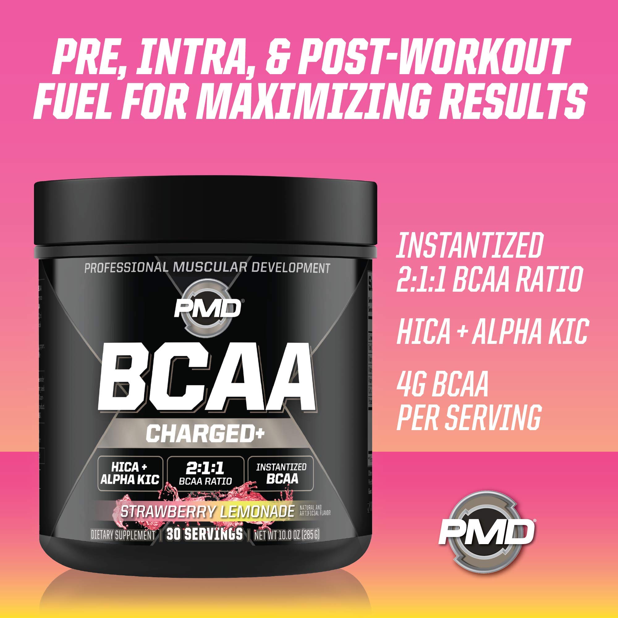 PMD Sports BCAA Charged Strawberry Lemonade Flavor - 30 Servings — Amazon image 7
