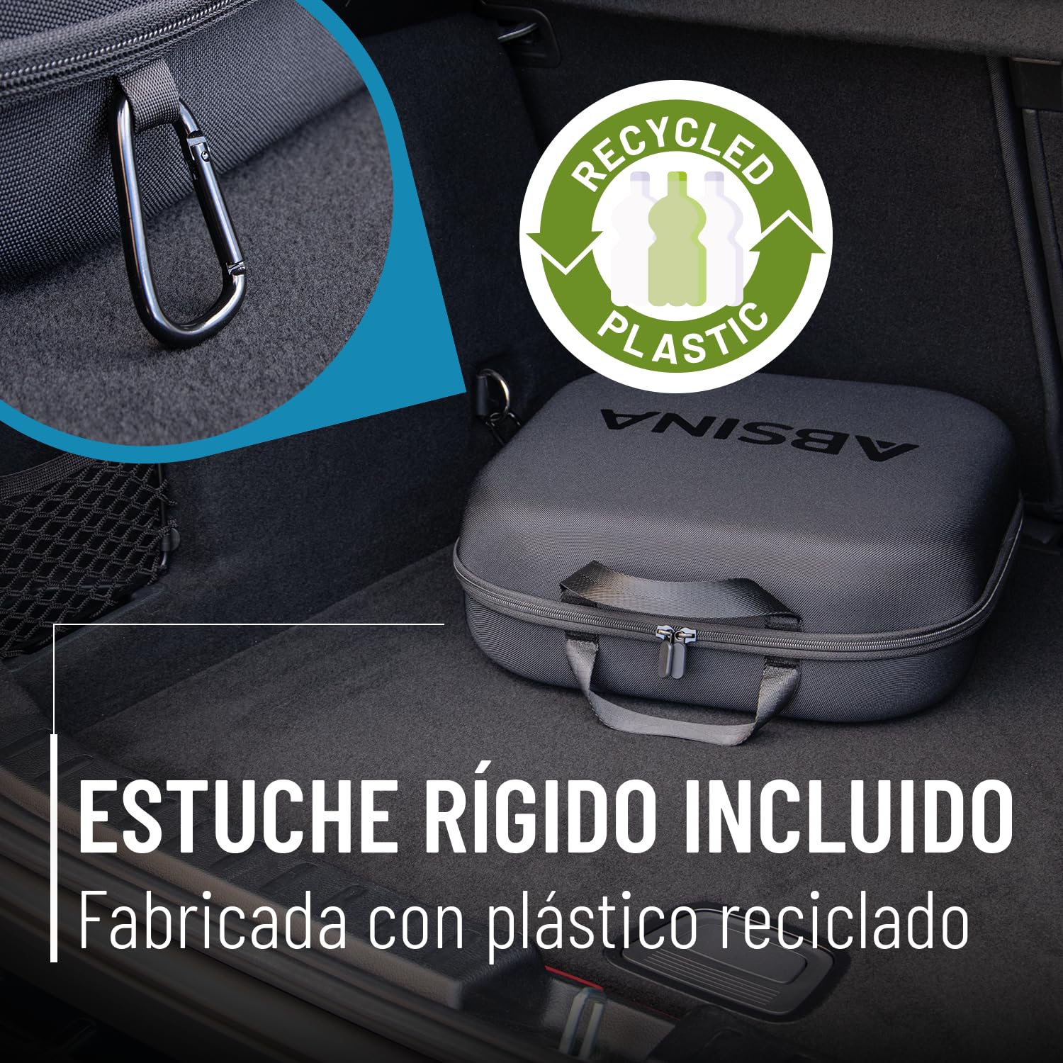 ABSINA Cable Coche Electrico Tipo 2 22kW & 32A para Híbridos & Eléctricos | Cable Carga Coche Eléctrico 5m Trifásico - Modo 3 - Electrico, de vehiculo