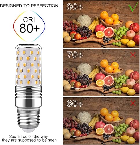 Miniatura 5 de gezee Bombilla cilíndrica LED de 15 W, 3000 K (blanco cálido), bombillas LED E26 equivalentes a 120 W, 1500 lm, bombillas LED de araña, lámpara LED