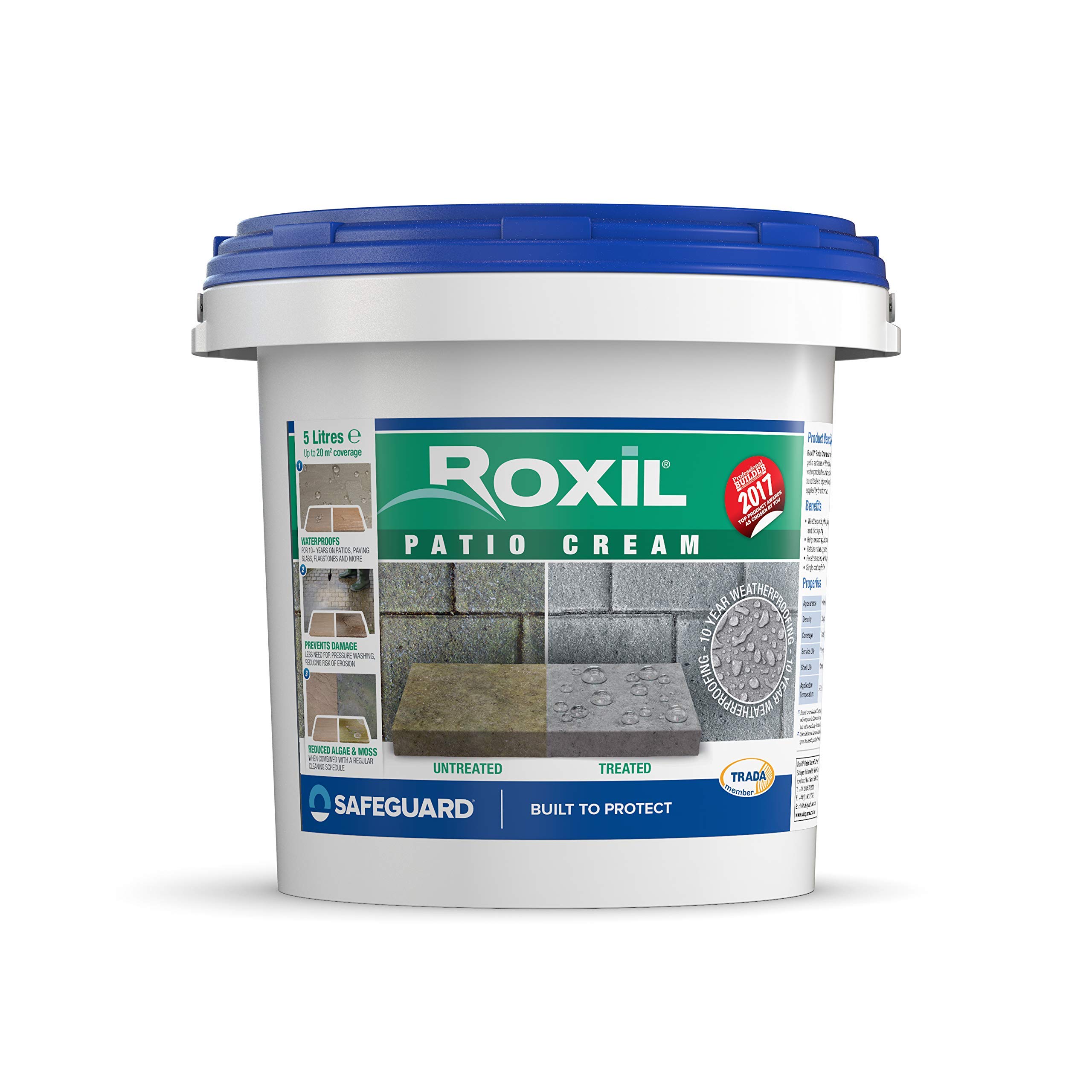 Roxil Patio Sealer Cream10 Year Weatherproofing SealantHigh-Strength Block Paving And Patio Seal5 Litre from B&Q
