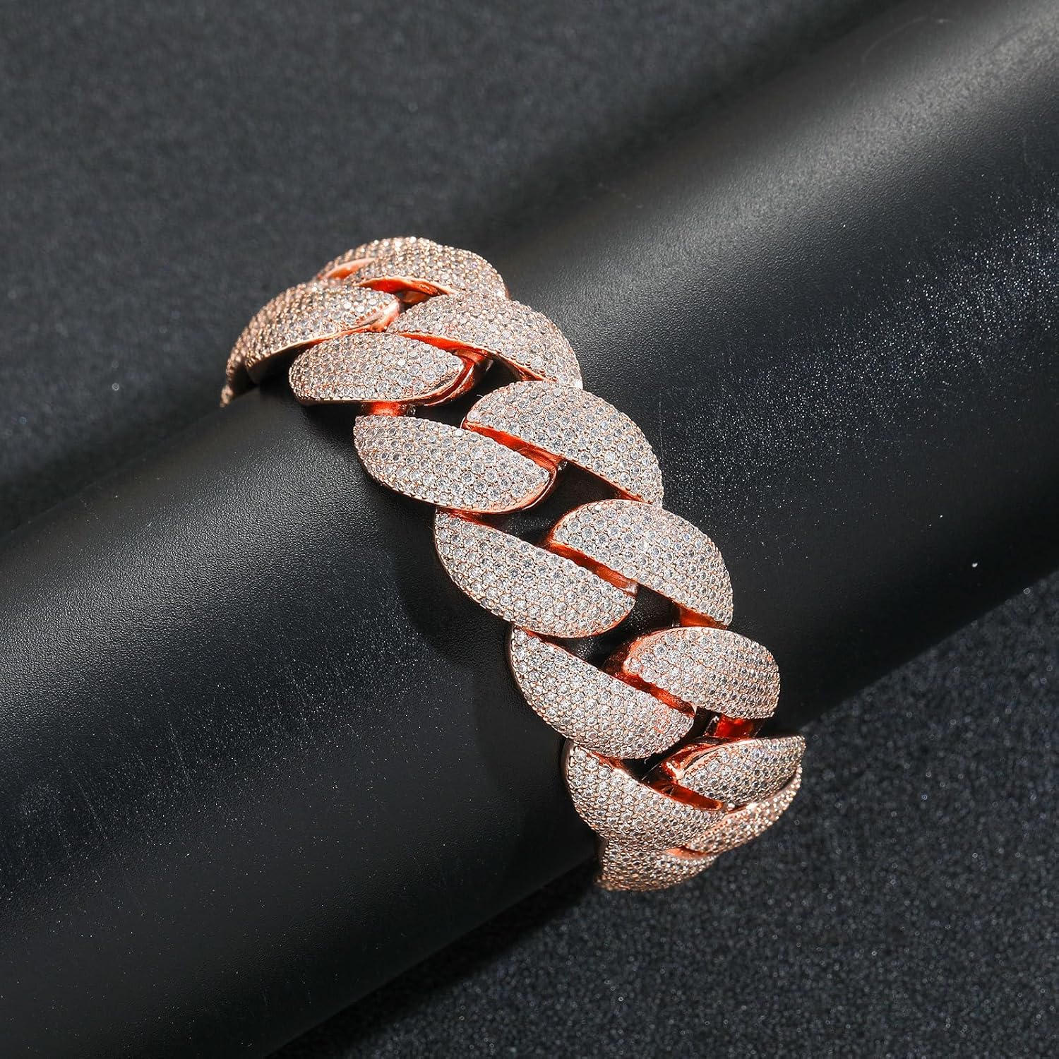 22MM Cuban Link Chain for Men Iced Out Miami Cuban Necklace 18k Gold Plated 5A+ Cubic Zirconia Iced Out Chain Gold or Silver Bling Diamond Luxury Hip Hop Jewelry Giftting for Women Men