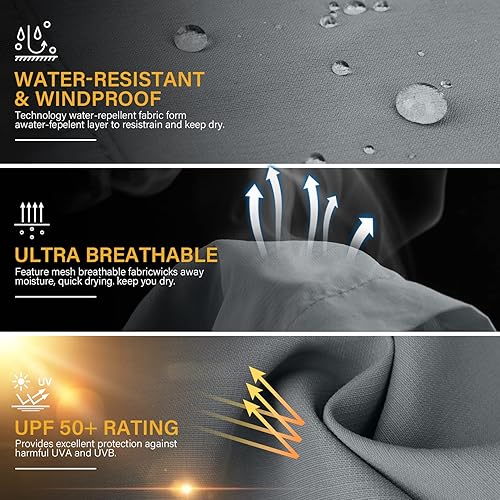 Miniatura 7 de Pantalones de senderismo para mujer, tipo cargo, safari, ligeros, de secado rápido, con protección FPU 50, bolsillos con cremallera para viaje, golf