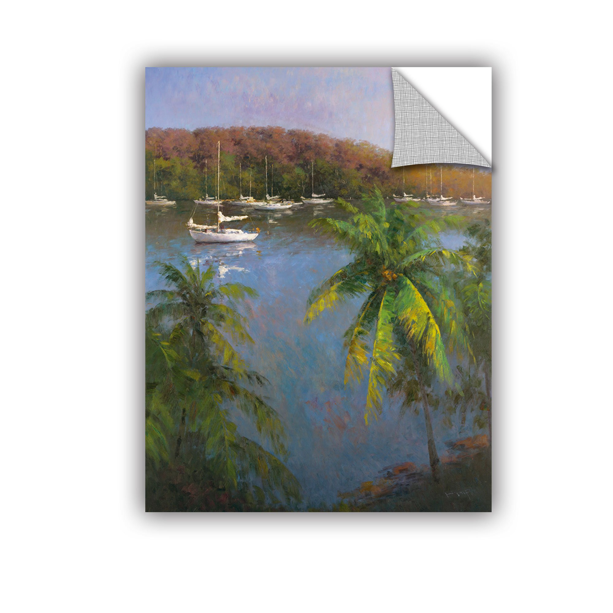ArtWallKaren Dupre's Caribbean Lagoon, Removable Wall Art Mural 18x24