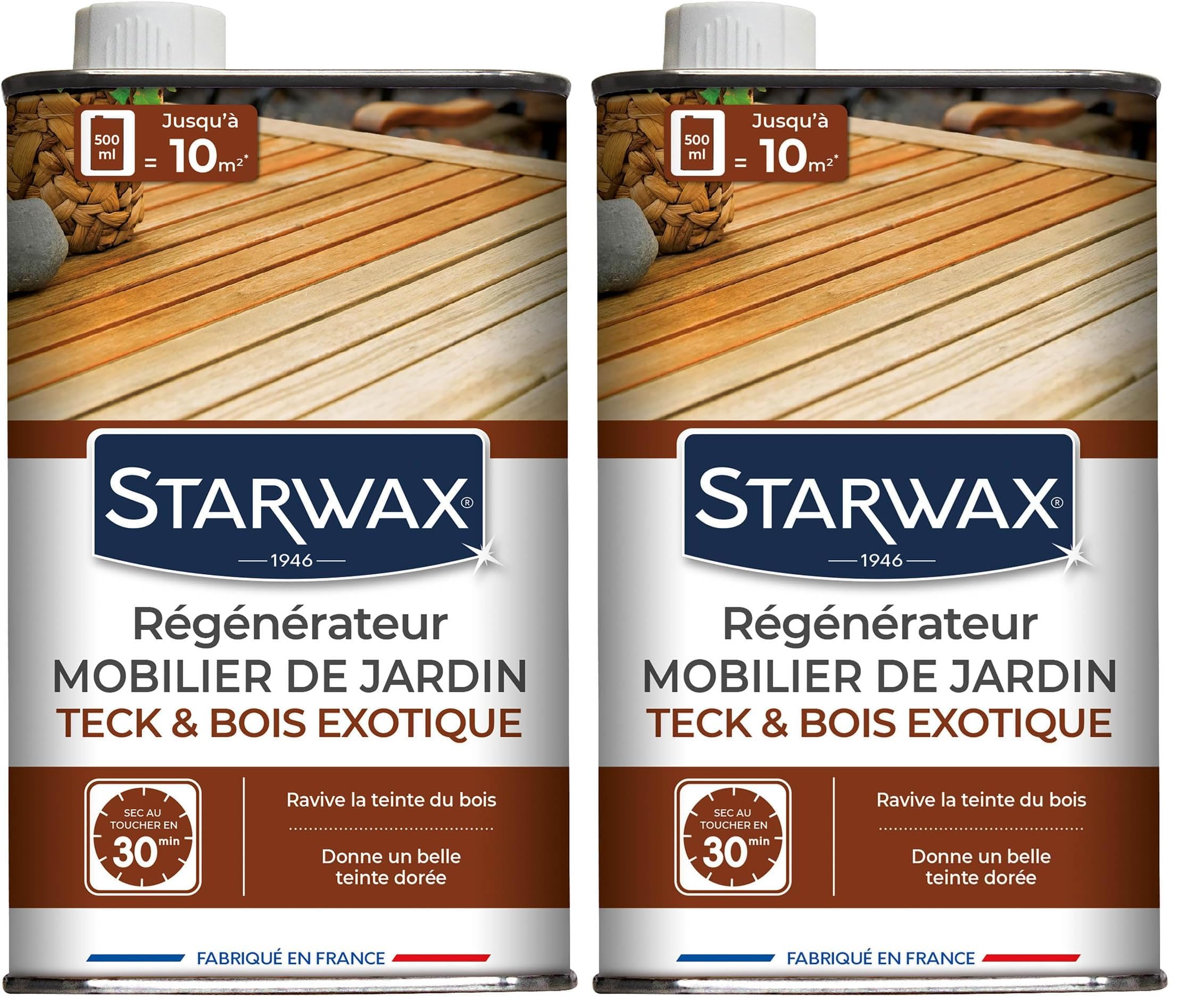 Régénérateur teck et bois exotiques Starwax 500ml lot de 2