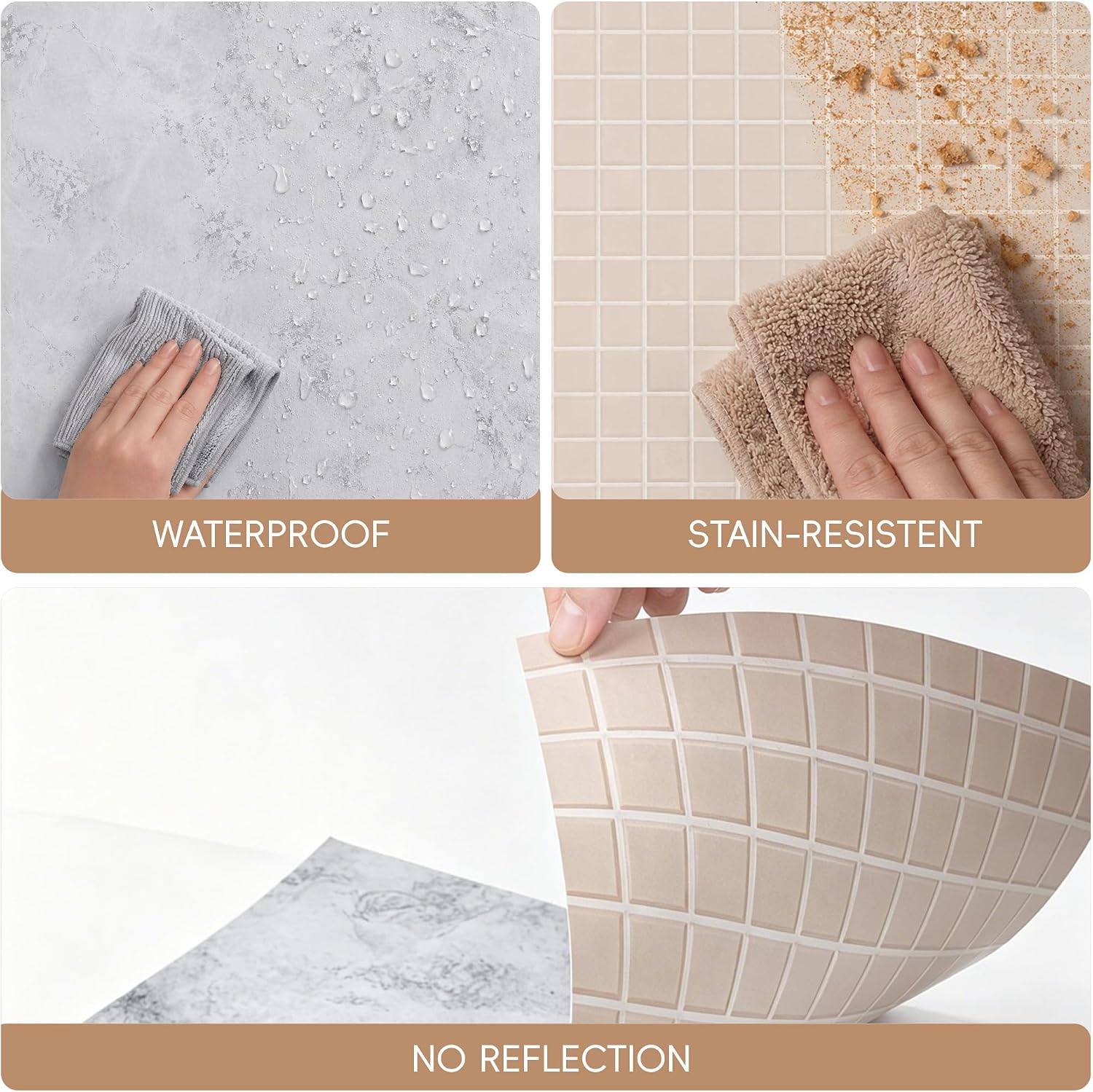 Product Photography Backdrops with Shadow Boards, 9Pcs 18 Curated Patterns Photography Prop Kit, Portable Small Photo Backdrop Board and PVC-Coated UGC Backdrops for Food Jewelry Mini Items, 16x11.5in