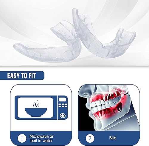 Miniatura 6 de Principal American Protectores de noche personalizados para moler dientes paquete de 2 con funda protectora bucal hecho en Estados Unidos protector