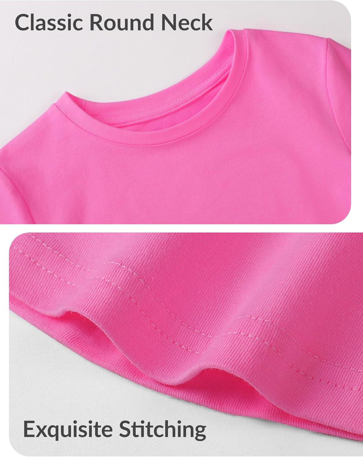 Witwot 3 Pack Toddler Girl Long Sleeve Shirts Soft Cotton Tees Baby Girls Crewneck Basic T-Shirts Tops for 18M-5T - Image 5