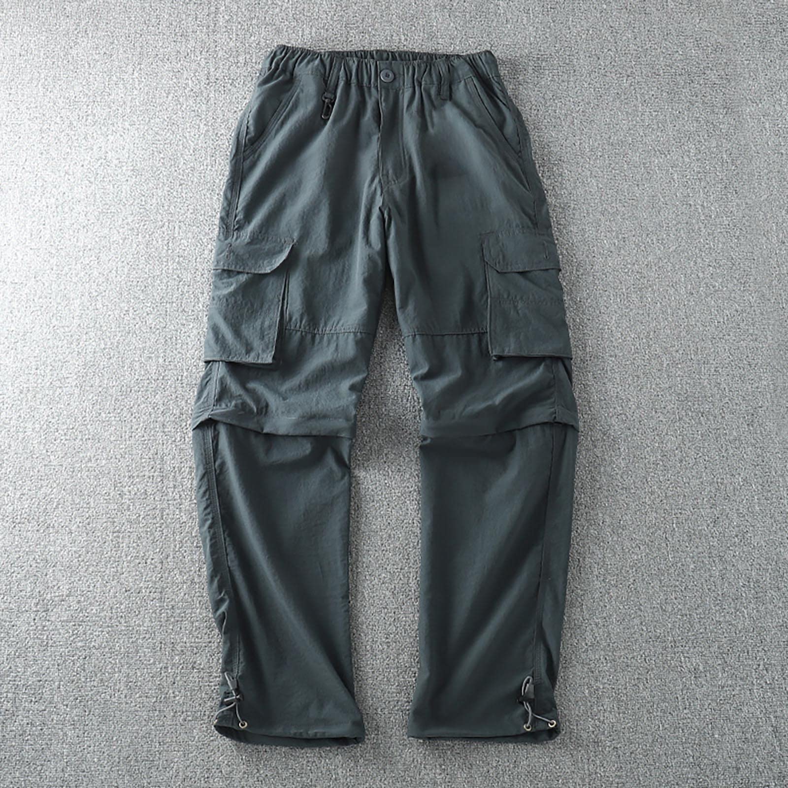 Generico Pantaloni Neri per Gli Uomini Pantaloni di Lino da Uomo Grandi Dimensioni da Lavoro con Tasche Jeans con Cerniere Elasticizzati Tinta Unita Casual Slim Fit di Tela Uomo Casual