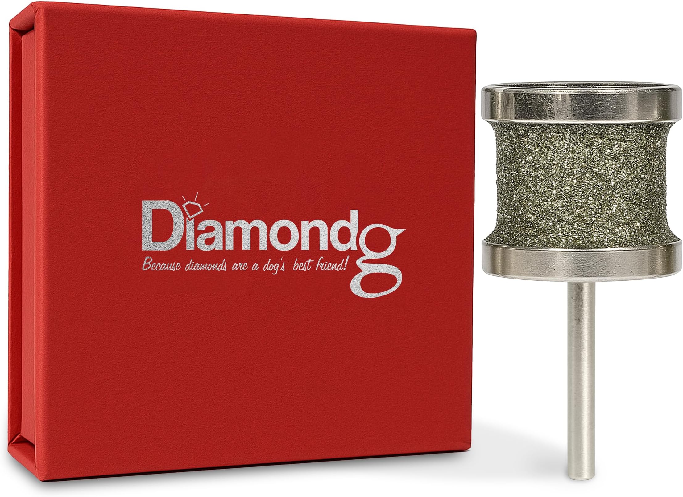 Diamondg Dog Nail Grinder Bit, 1 Pack - Compatible with Dremel, Diamond Bit for Pet Nails with 60 Grit Body & 120 Grit Polishing Bowl - Ideal for Large Dogs Over 30lbs., Standard Big Casey