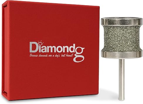 Diamondg Dog Nail Grinder Bit, 1 Pack - Compatible with Dremel, Diamond Bit for Pet Nails with 60 Grit Body & 120 Grit Polishing Bowl - Ideal for Large Dogs Over 30lbs., Standard Big Casey