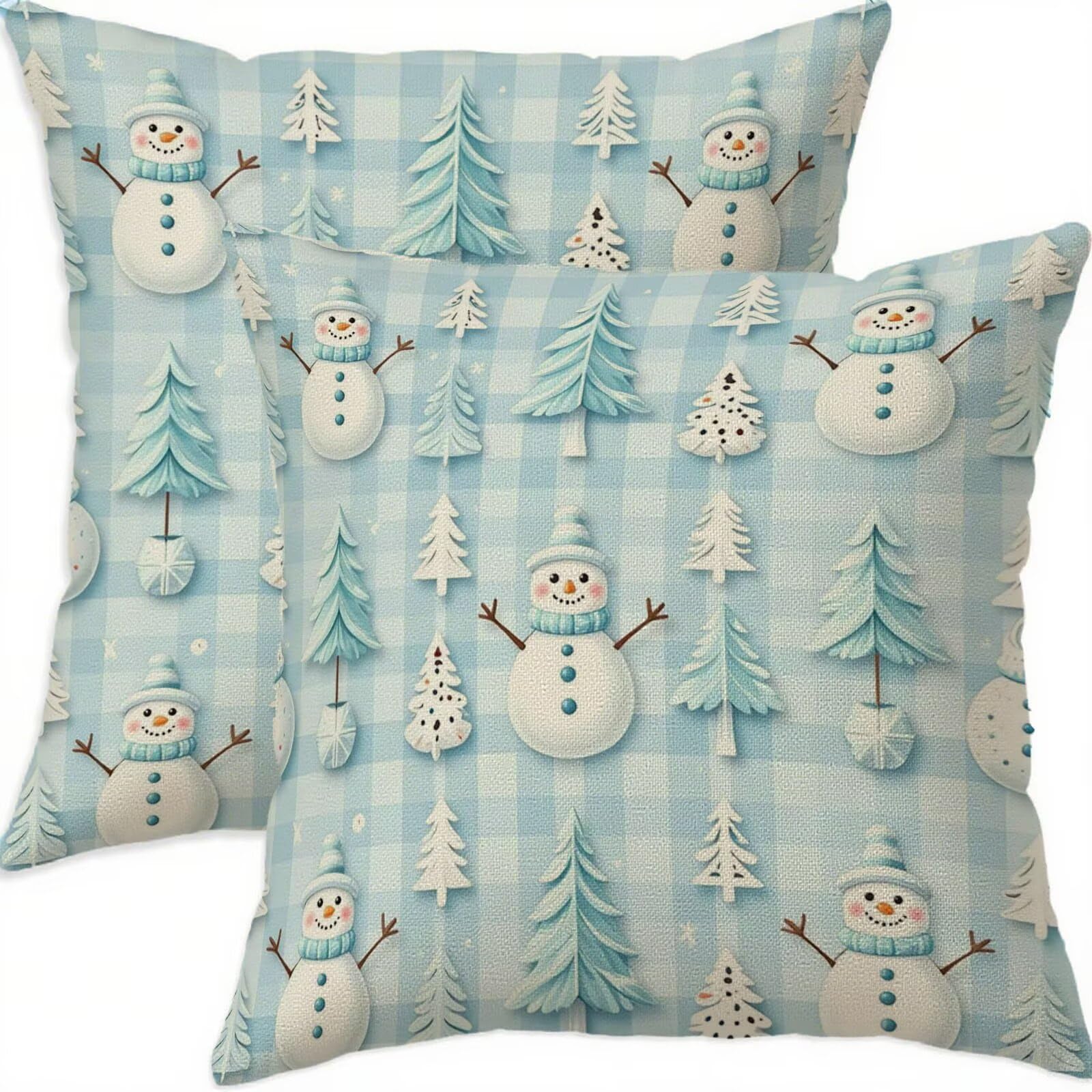 Housse coussin 60x60cm imperméable double face avec fermeture éclair invisible