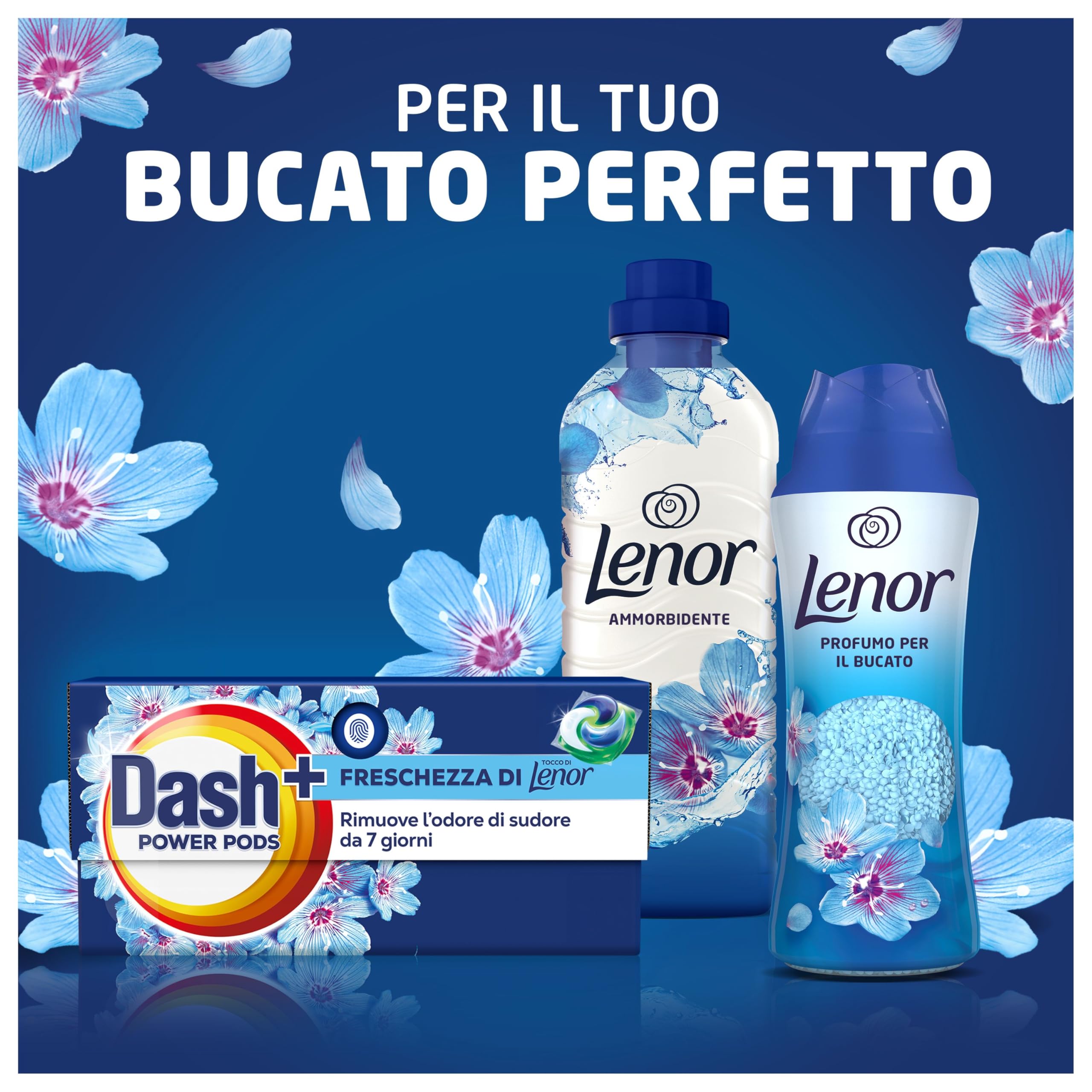 Dash Power Pods Detersivo Lavatrice In Capsule, 105 Lavaggi(3x35), Freschezza Di Lenor, Risveglio Primaverile, rimuove addirittura gli odori di sudore vecchi di 7 giorni, per una pulizia impeccabile