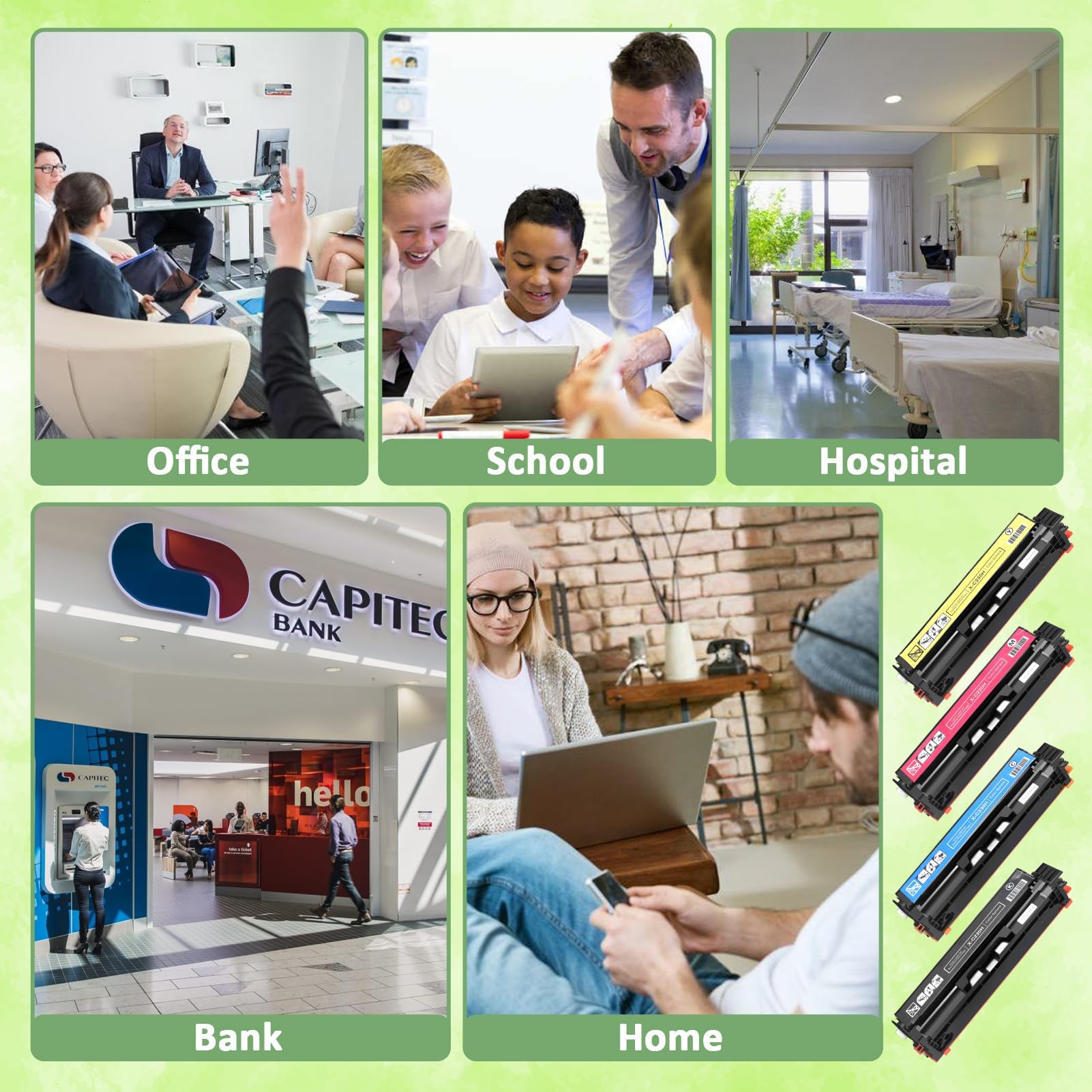 do kasety z tonerem Xerox C235 C230 (z chipem), zamiennik 006R04383 006R04384 006R04385 006R04386 kompatybilny z Xerox C235DN/C230DNI kolorowa wielofunkcyjna drukarka wysokowydajny wkład atramentowy