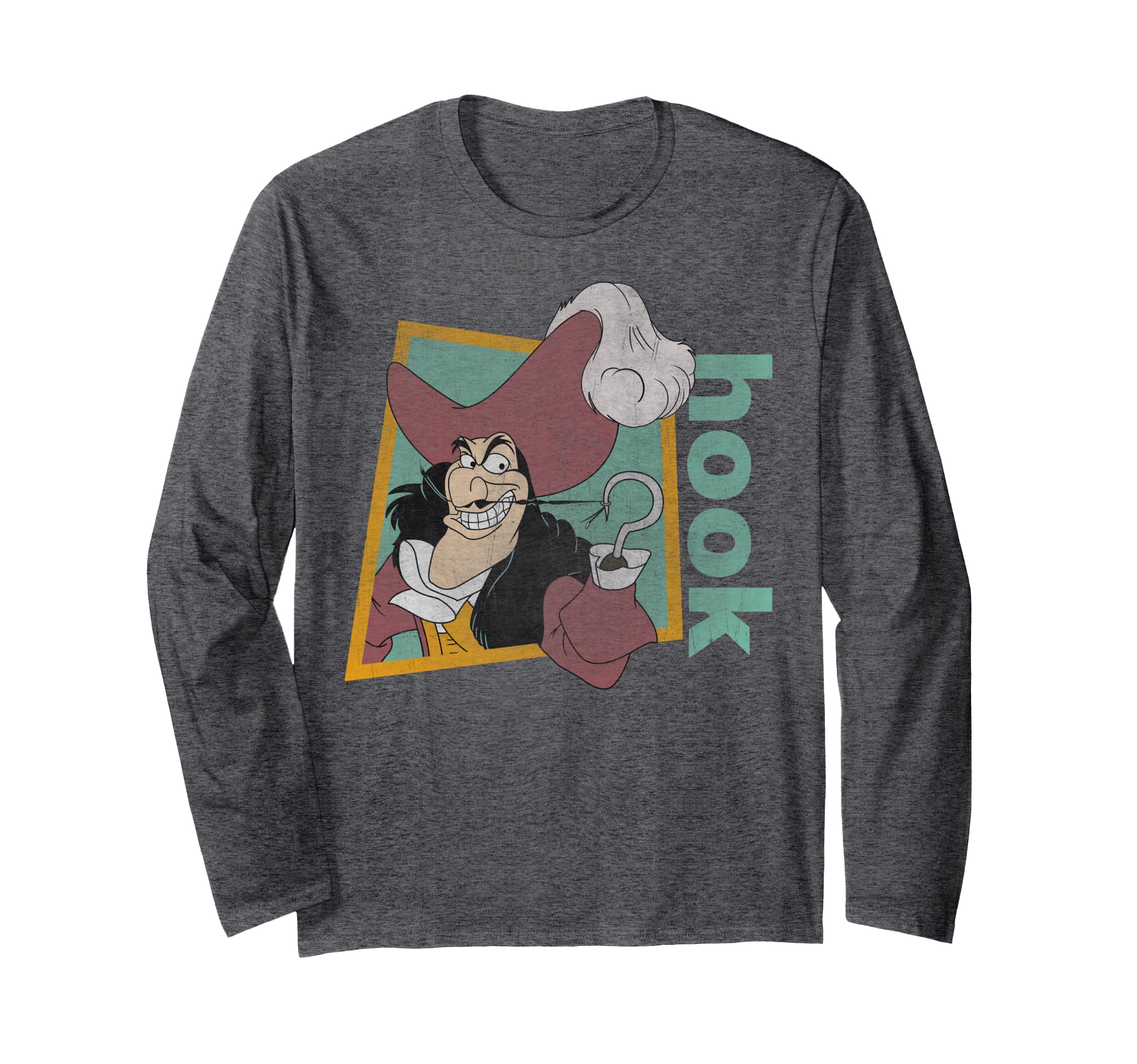 Disney Peter Pan Retro Captain Hook Smirking Long Sleeve T-Shirt