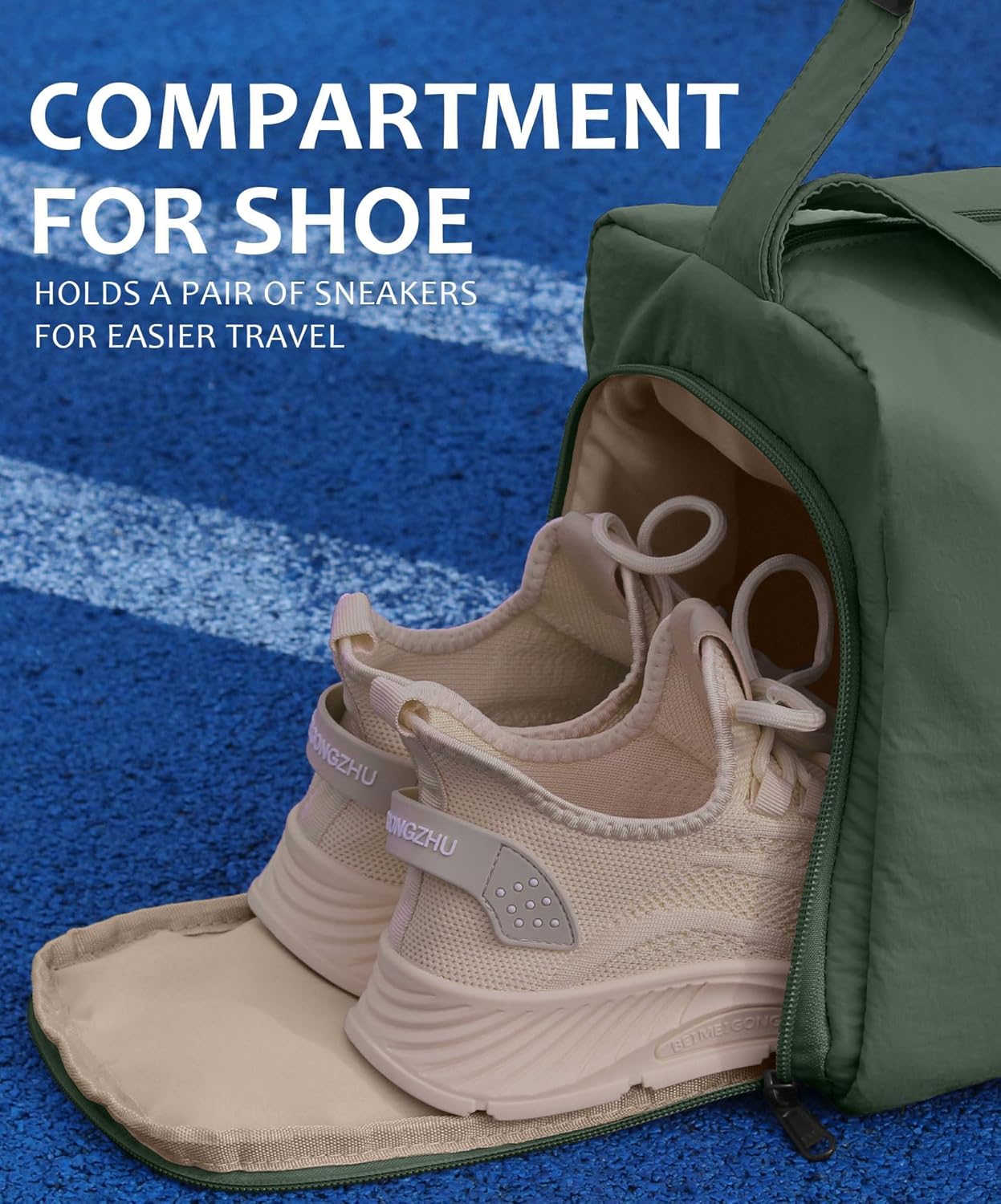 Small Gym Bag for Women with Shoes Compartment, Stylish Duffle Travel Bag for Plane, Lightweight Duffle Bag for Women & Men, Sport Gym Tote Bag with Wet Pocket for Yoga, Pilates, Swimming