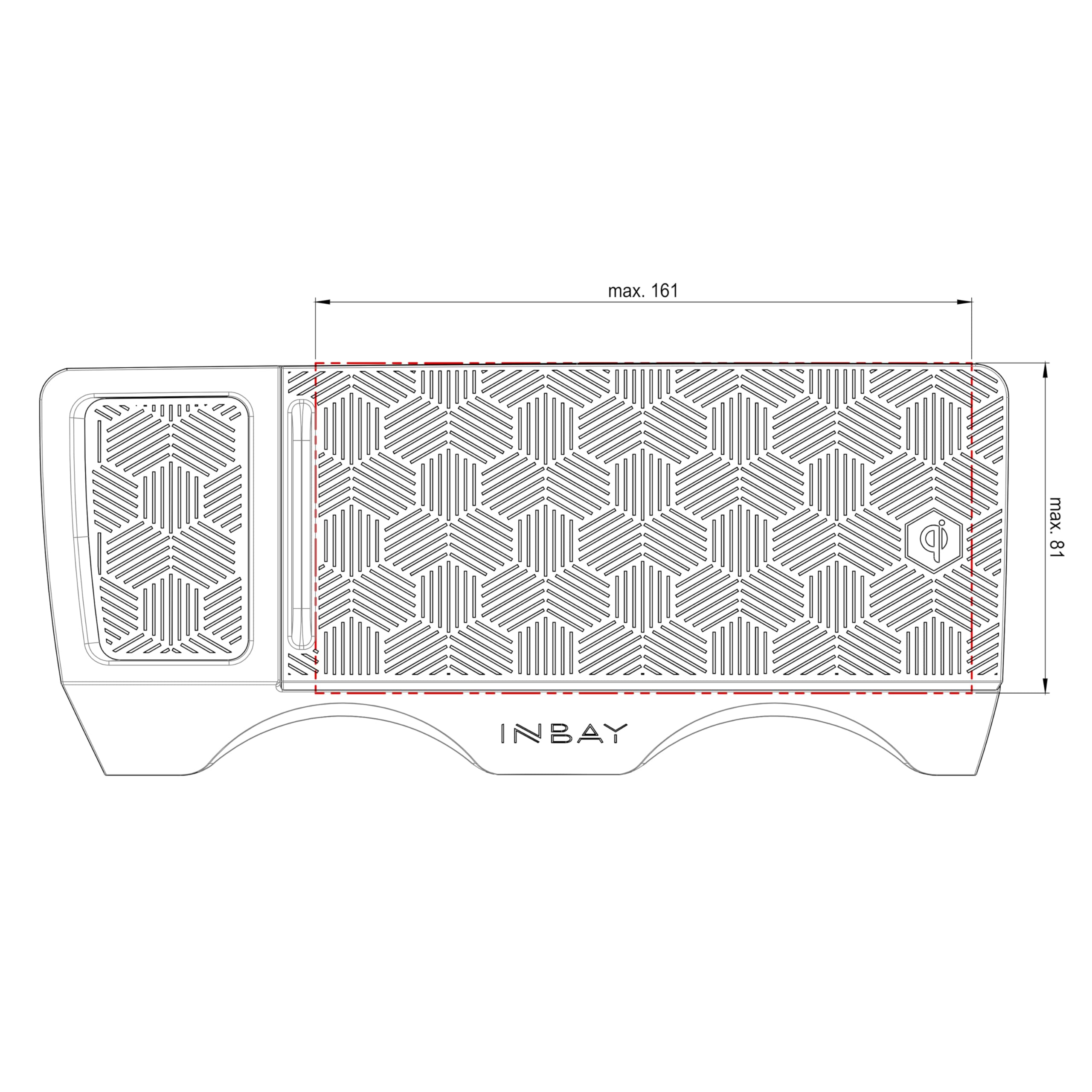 INBAY Uchwyt samochodowy na telefon komórkowy, 15 W, do odkładania półek, indukcyjny/bezprzewodowy, pasuje do BMW X3 (F25) 11/2010-3/2014 - uchwyt samochodowy akcesoria do wnętrza - Qi