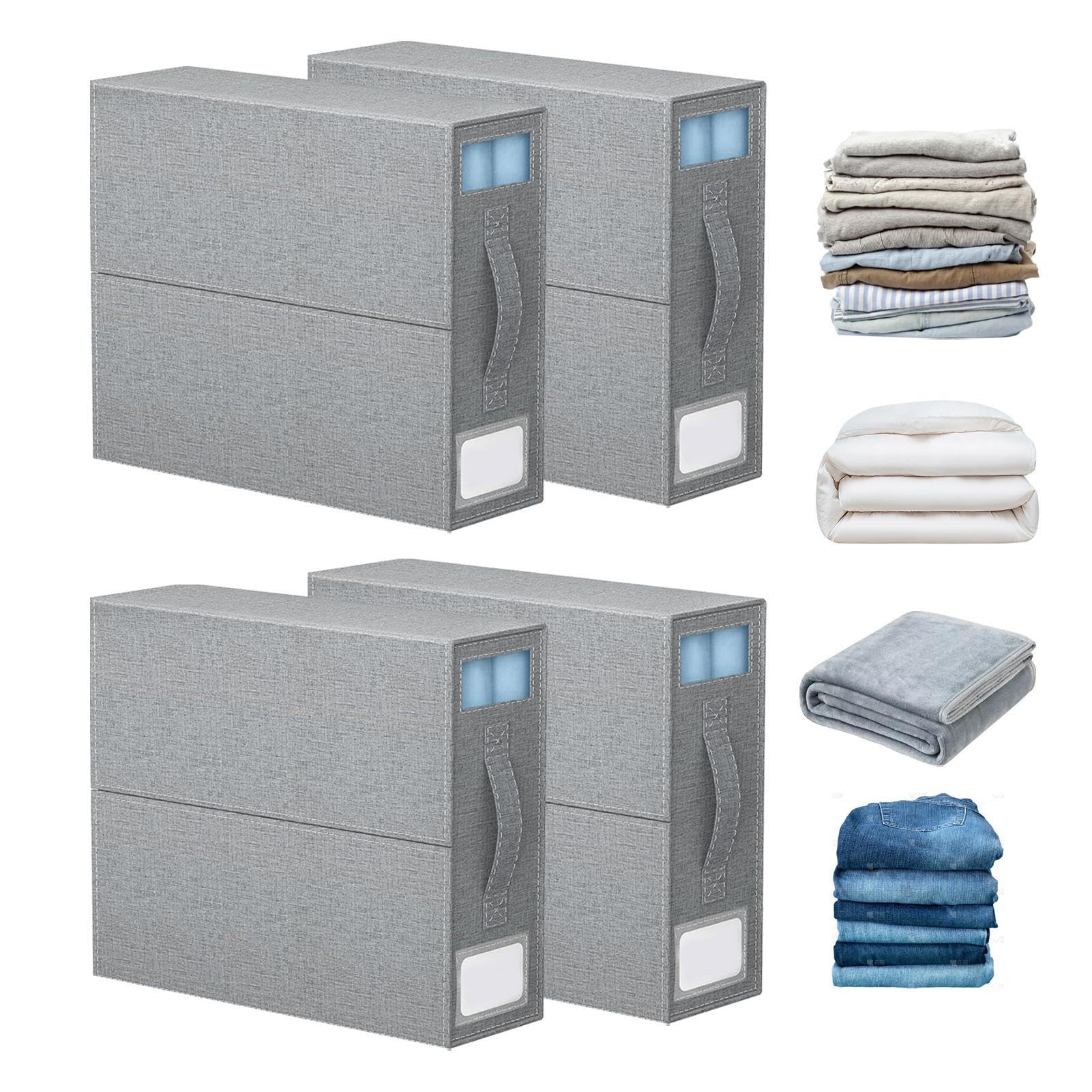 Bettlaken-Set-Organizer: Schrank-Bettlaken-Organizer, Bettwäsche-Aufbewahrungsbehälter, Bettbezug-Set Organizer mit Reißverschluss, praktische Aufbewahrungstasche für Bettlaken, 38,4 x 11,2 x 32,8 cm