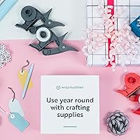 Vista 3 de Wrap Buddies Tabletop Gift Wrapping Tool — Wrap Buddies Adjustable Paper Clamps with Tape Dispenser for Wrapping, Crafts, & Holiday Projects — Fits