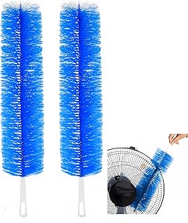 Fan Cleaner Brush，Fan Brush Cobweb Duster Microfiber Duster Ideal for Ceiling Duster, Air Vents, Curtains，Fan Cleaner for Box Fan（2PCS）