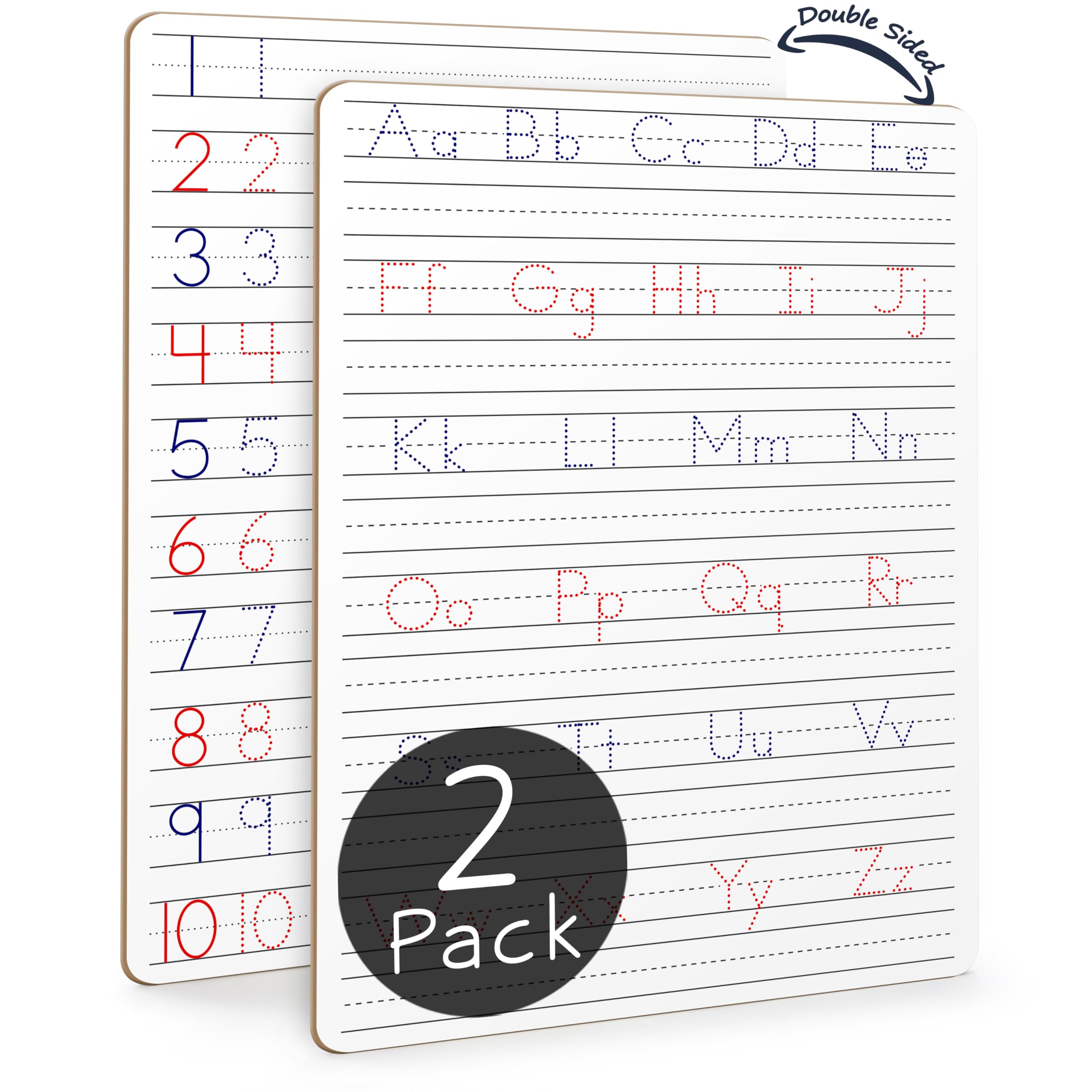 2 Pack Scribbledo Dry Erase Handwriting Practice for Kids 9 x 12 inch Alphabet Tracing Board Whiteboard Letter Tracing for Kids Ages 3-5 Write and