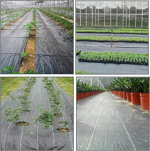 Miniatura 7 de YSMN Cubierta de tela de barrera de malezas  6 x 200 pies de tela resistente para paisaje, bloque de cubierta de suelo para plantar al aire libre