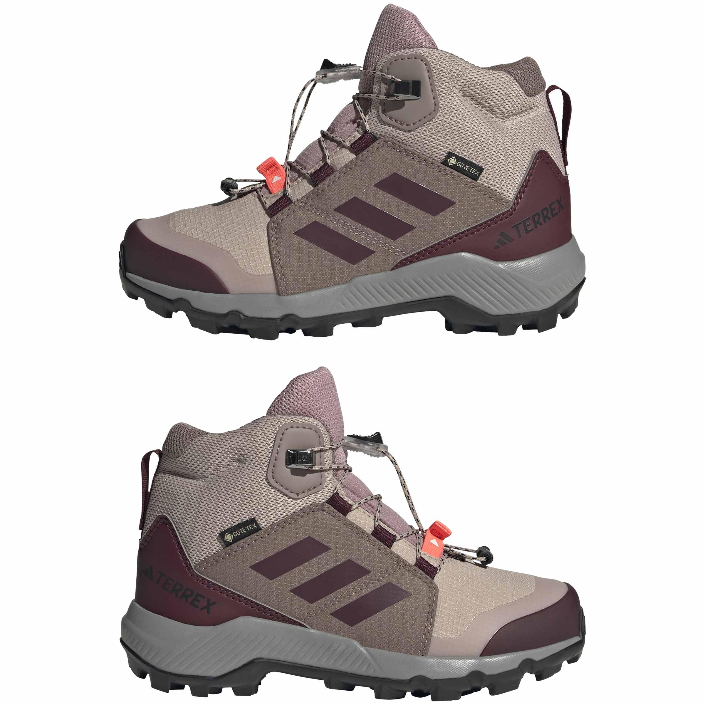adidas Uniseks - dzieci Terrex Mid Gore-Tex Hiking Kids Shoes, magic mauve/wonder taupe/maroon, 37 1/3 EU