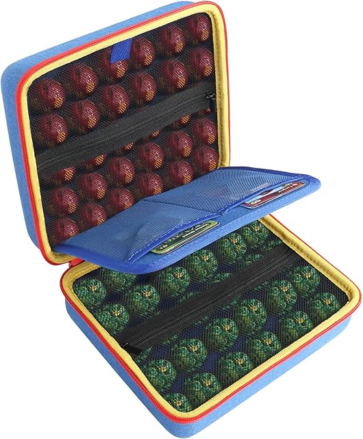 co2CREA Hard Baku toys Storage Case for Bakugan Collectible Action Figures Carrying Box with Mesh Pocket, Case Only