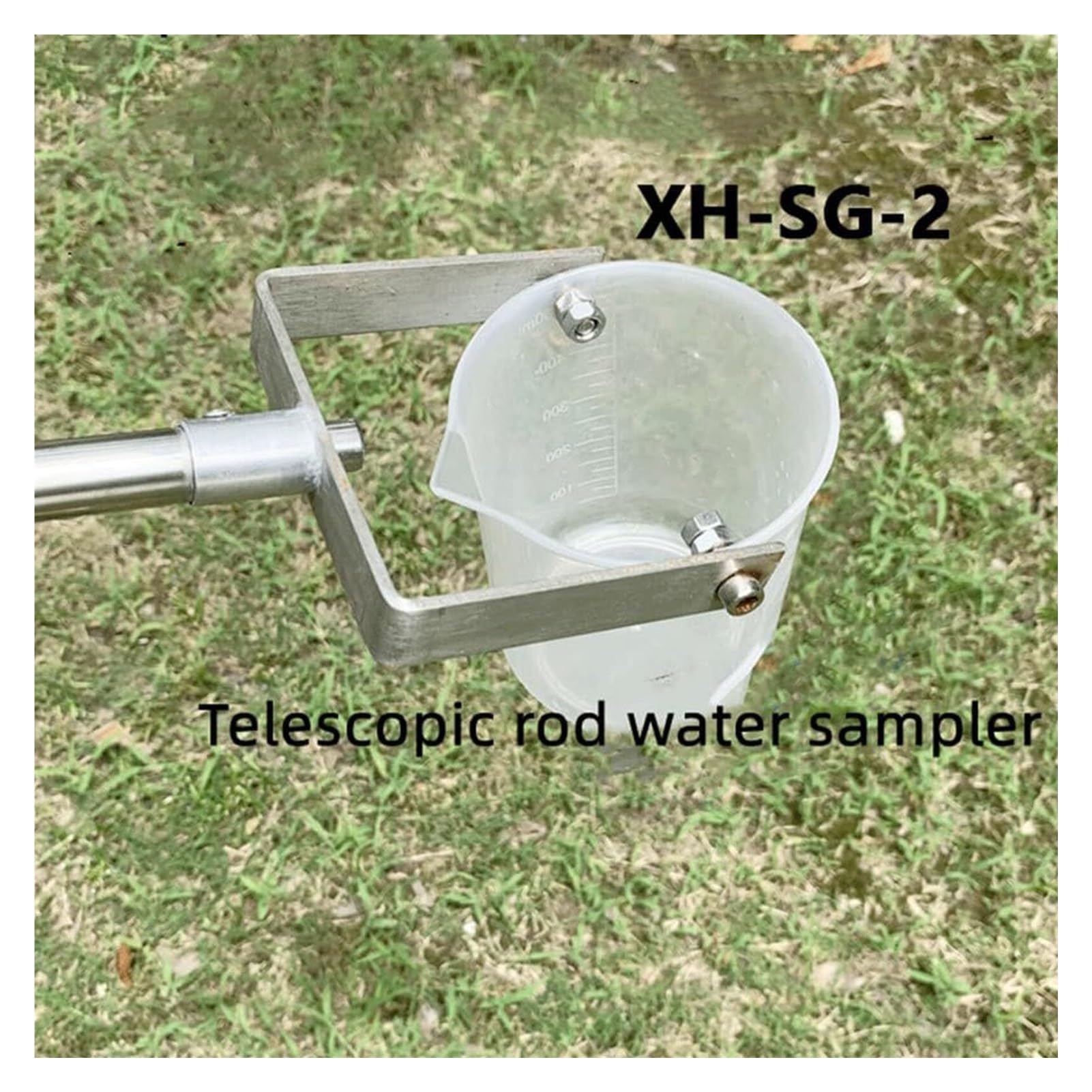 Campionatore d’Acqua Telescopico con Asta Inox - Estensibile da 2 a 7 Metri, Contenitore Alimentare 1000ml per Prelievo Campioni, Test Ambientali & Fiumi