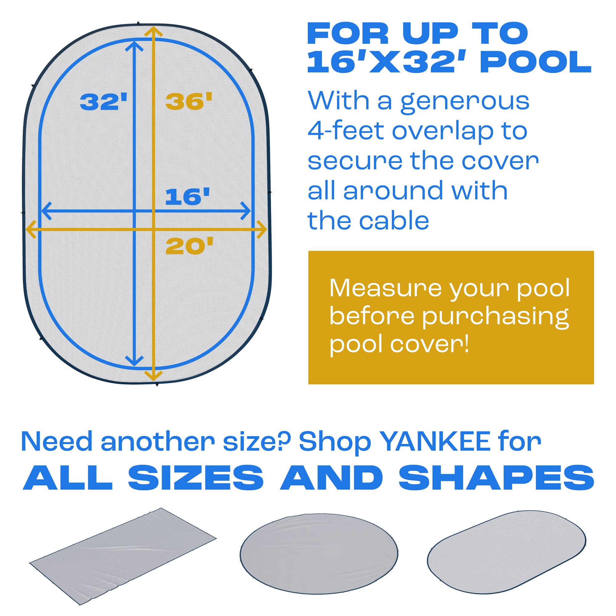 Yankee Pool Leaf Net Copertura per piscina ovale 4,6 x 9,6 m, resistente 0