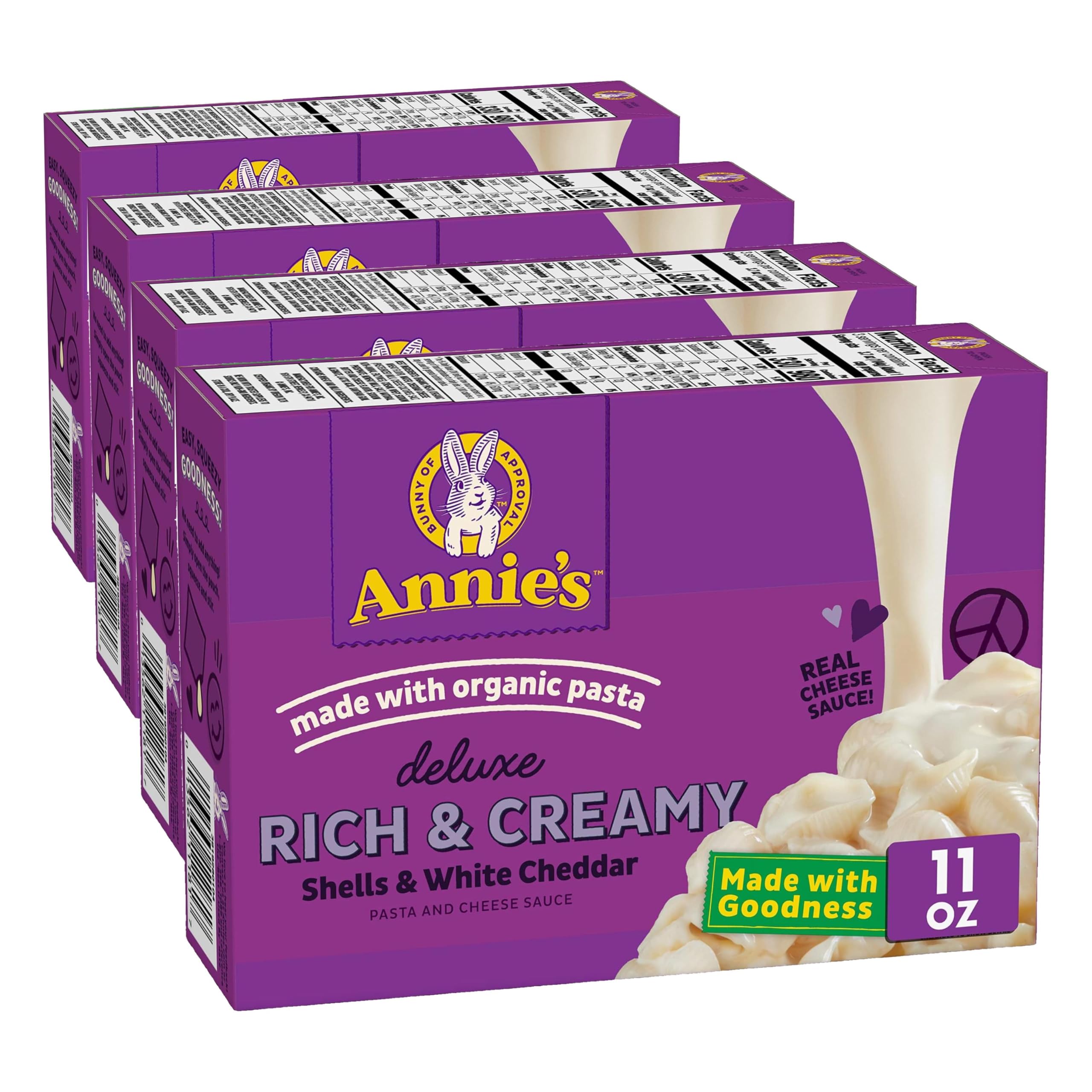 Annie's Homegrown White Cheddar / 11 Ounce (Pack of 4) / 1 Macaroni & Cheese