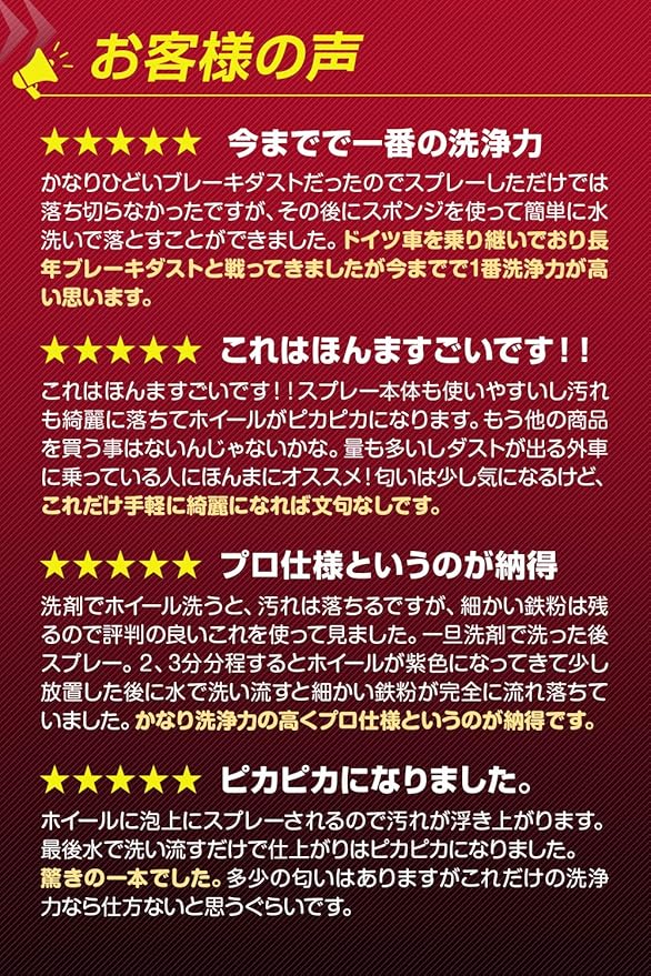 Amazon Carzoot ホイールクリーナー ホイール 洗車 鉄粉 ブレーキダスト クリーナー 鉄粉除去 サビ ホイールクリーナー 車 バイク
