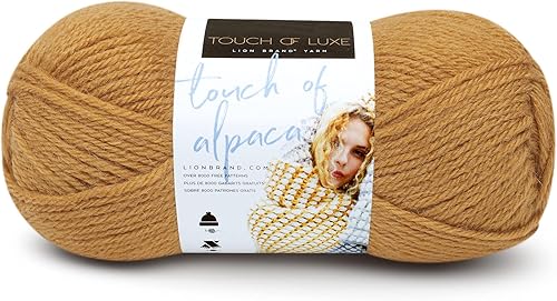 Miniatura 6 de Lion Brand Yarn Touch of Alpaca - Ovillo de lana color rubor (1 madeja), paquete de 2 unidades