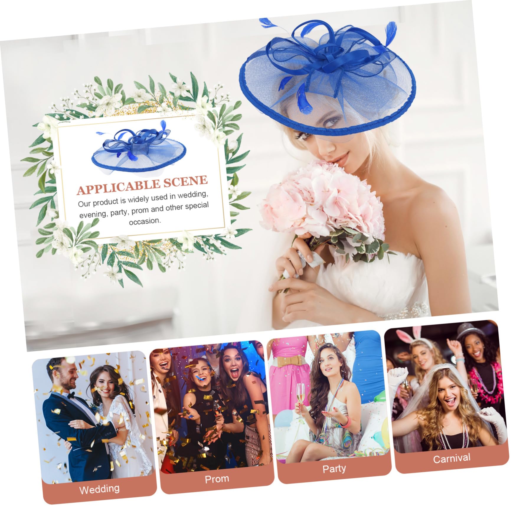 minkissy 2 tocados de malla floral para mujer, tocado floral para mujer, tocado de decoración floral, sombrero de velo, diadema de fiesta de té, clip para el cabello, sombrero de malla, velo diadema