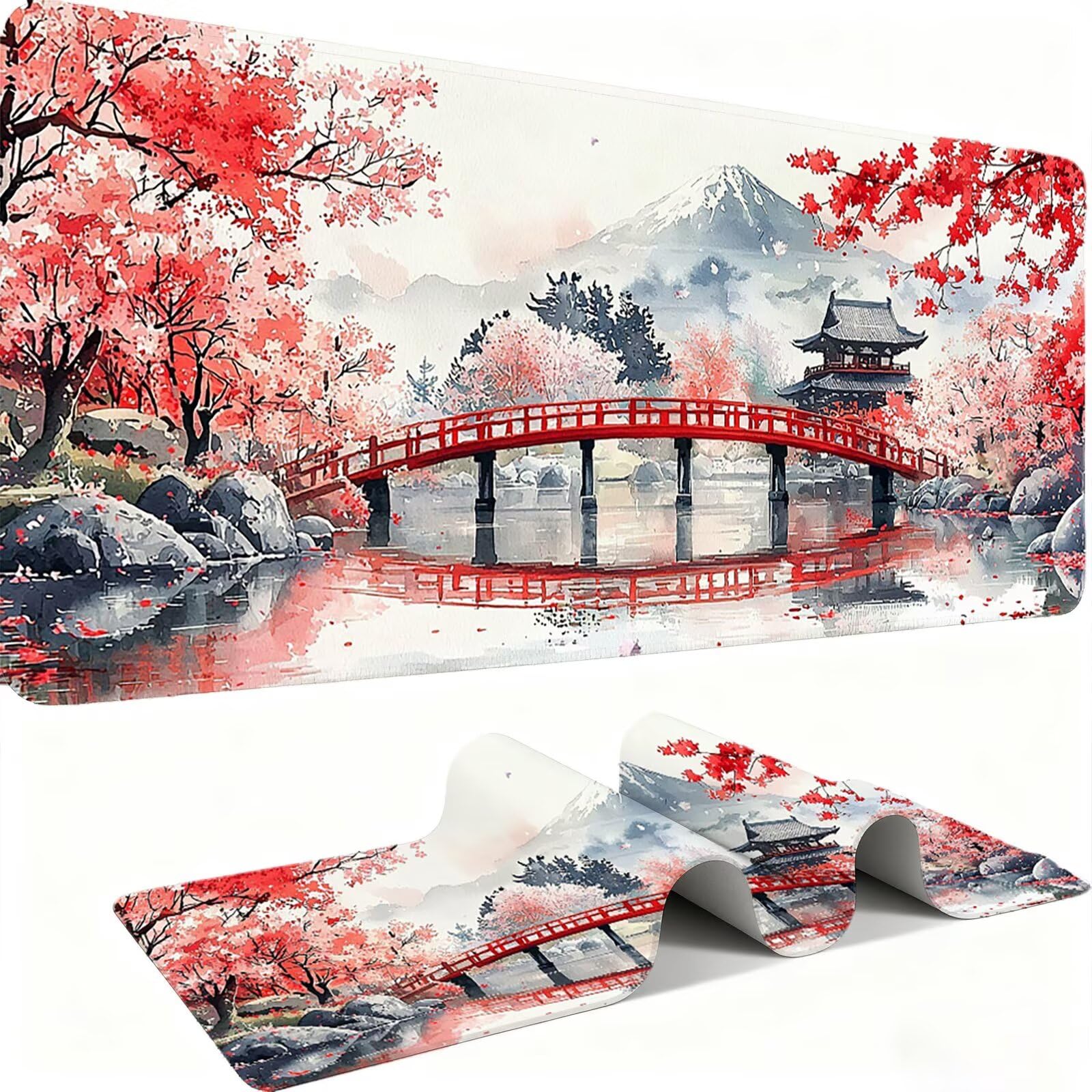 Tappetino Mouse XXL 1200x600x3mm Mouse Pad Gaming, Ponte Del Soffitto, Mousepad Base Antiscivolo, Esteso Accessori Scrivania Tracciamento Ad Alta Precisione tappetino per Computer Ufficio, C0P-758