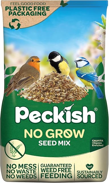 Peckish 60051273 No Grow Seed Mix for Wild Birds, 12.75 kg, Green