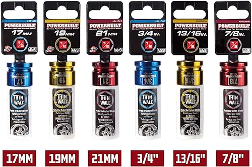 Vista 6 de Powerbuilt 642397 - Juego de 2 llaves métricas para tuercas de rueda de 0.748 in y 0.827 in