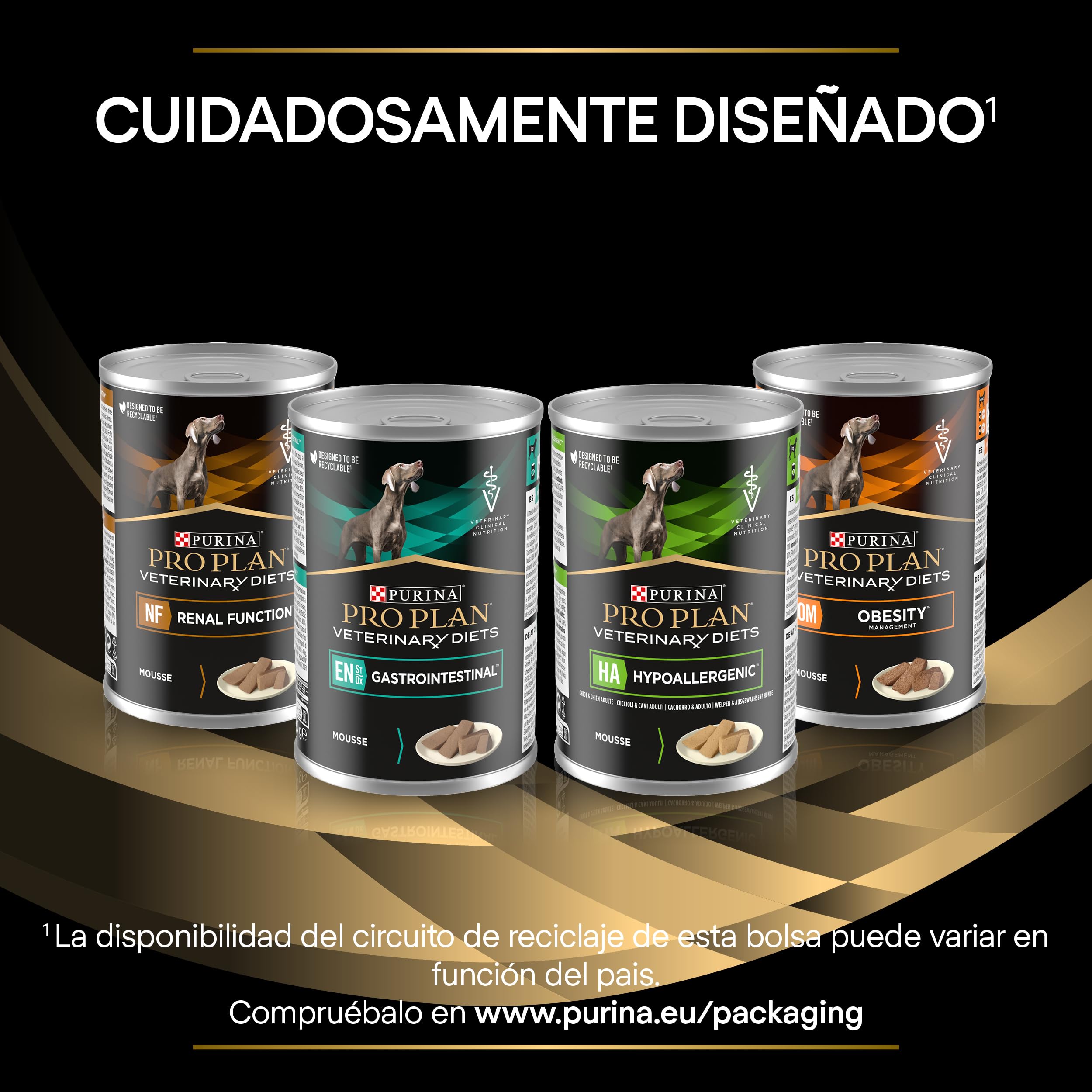 Pro Plan Veterinary Diets Canine OM Obesity Management | 12 x 400 g | Alimento Completo dietético para Perros Adultos | para la reducción del sobrepeso | Bajo en calorías