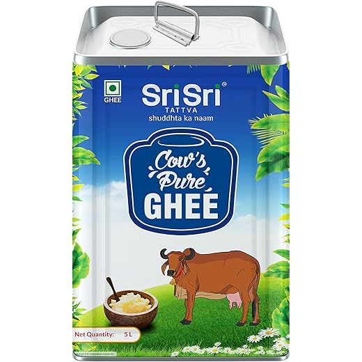Sri Sri Tattva Cow?s Pure Ghee 5 Litre | Pure and Natural | Rich Texture and Aroma | Lab Tested | Rich in Good Fats and Antioxidants
