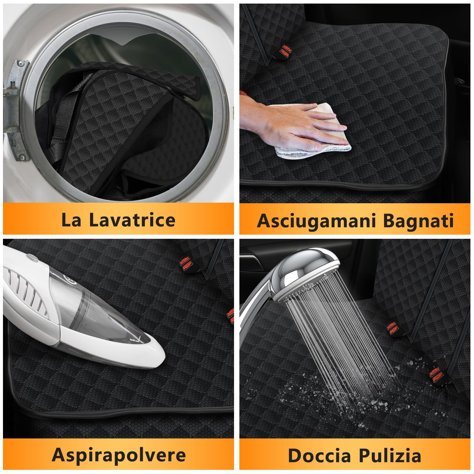 Alfheim Cane auto Custodia Resistente Alle Graffi Duratura Lavabile Sedile Posteriore Spessore Doppio Strato Custodia Anti Scivolamento, Universale per Auto Camion SUV