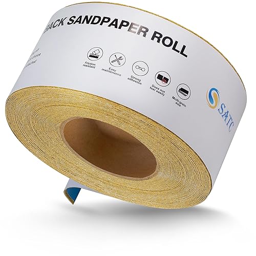 Miniatura 49 de S SATC Papel de lija PSA de grano 600 de 20 yardas de largo, rollo continuo de 2-3/4 pulgadas de ancho, autoadhesivas para automóviles, bloques