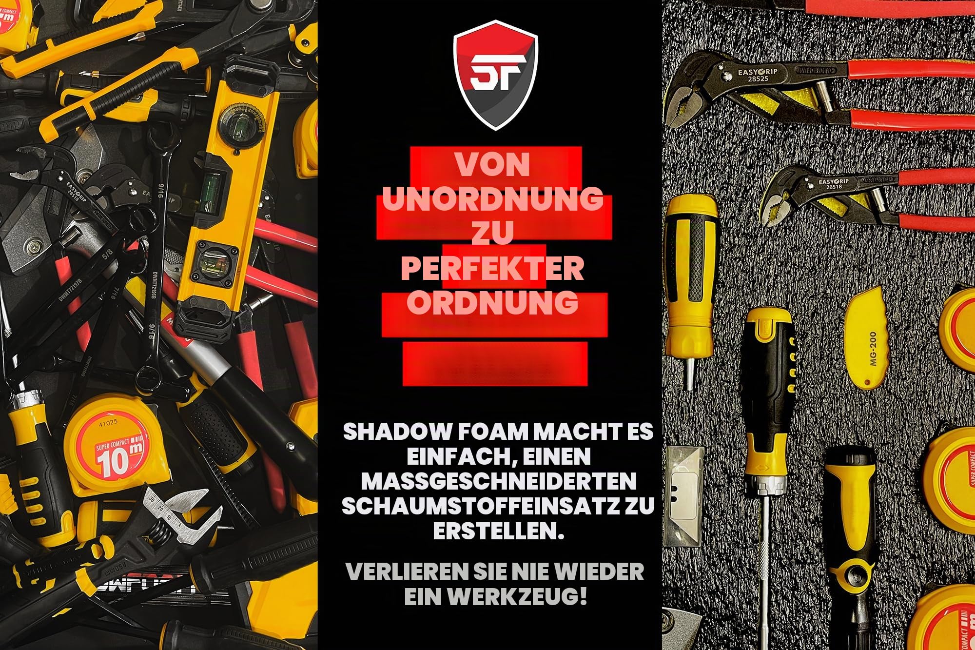 Shadow Foam – Makpac Einsatz [Doppelpack] Anpassbarer Schaumstoff für Makpac Modular-Systeme | Ideal für Lean, 5S, Kaizen & Custom Organizer (50 mm, Blaugrün)