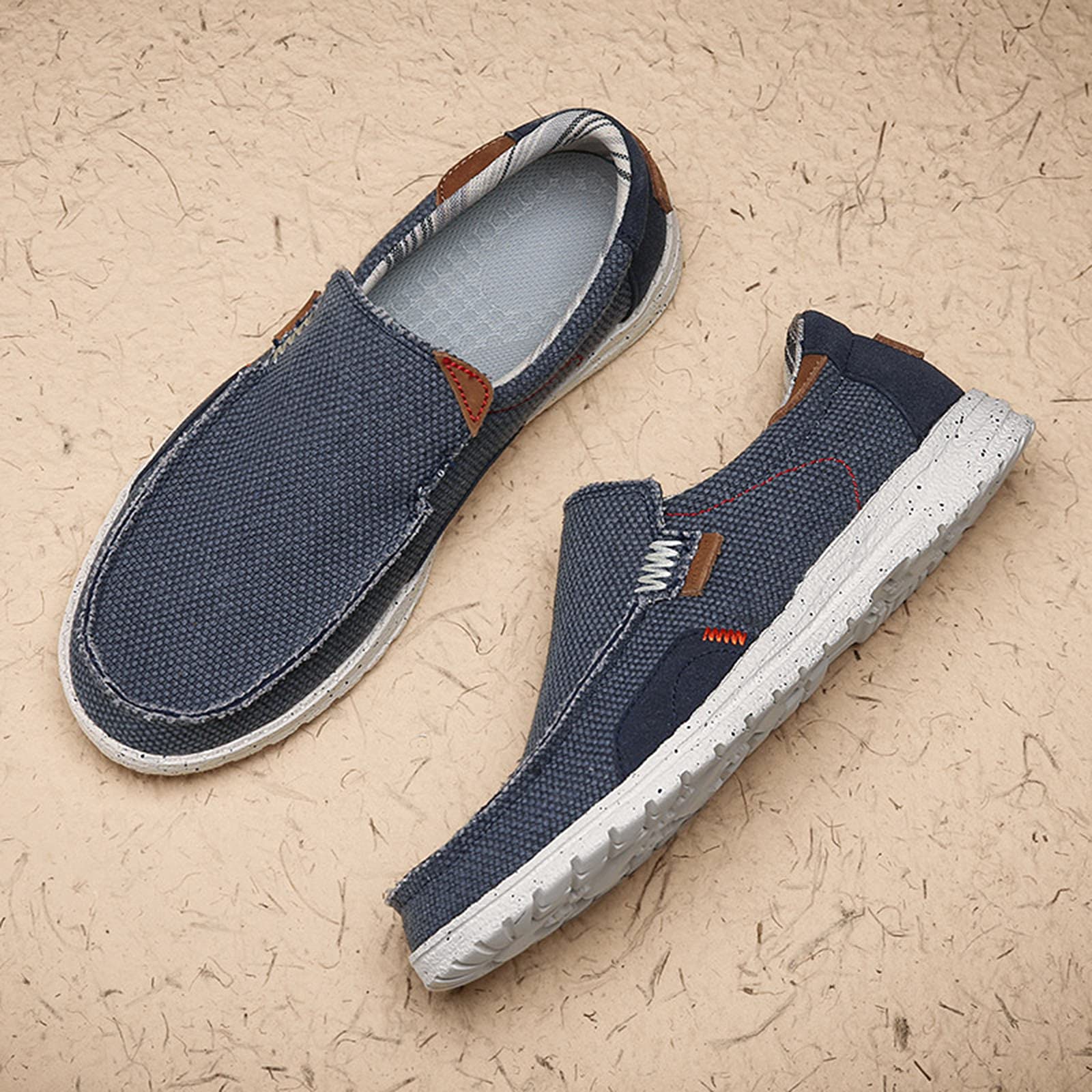 Mocassini Uomo Comfort Leggero Scarpe di Tela per Leggere Casual Scarpe da Ginnastica Piatte Antiscivolo Resistenti all'Usura per Tutti i Giorni