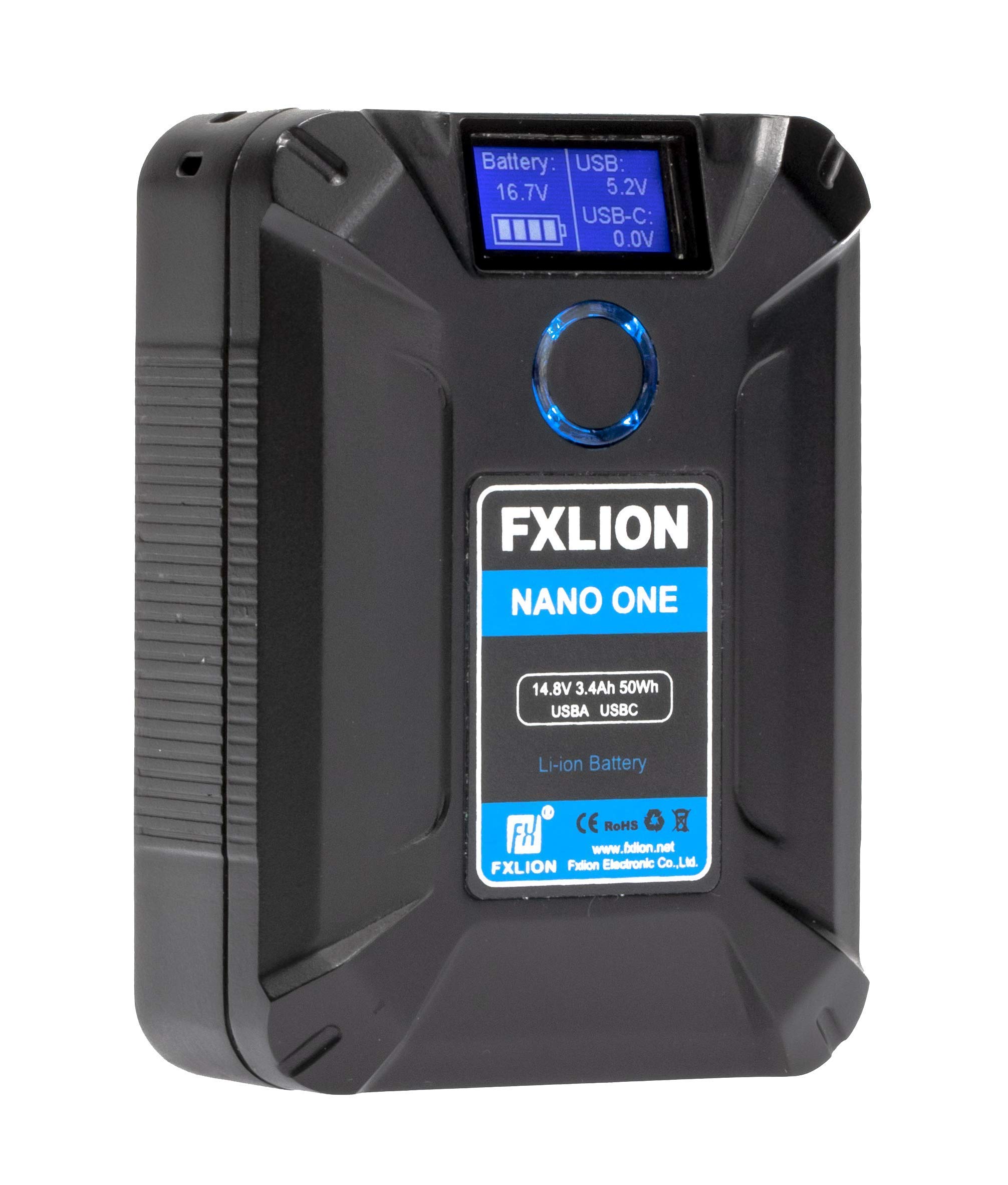 SONGING FXLION Nano ONE V Mount/V-Lock Battery 3400mAh(50Wh/14.8V) with D-TAP,USB-C,USB-A, Micro USB