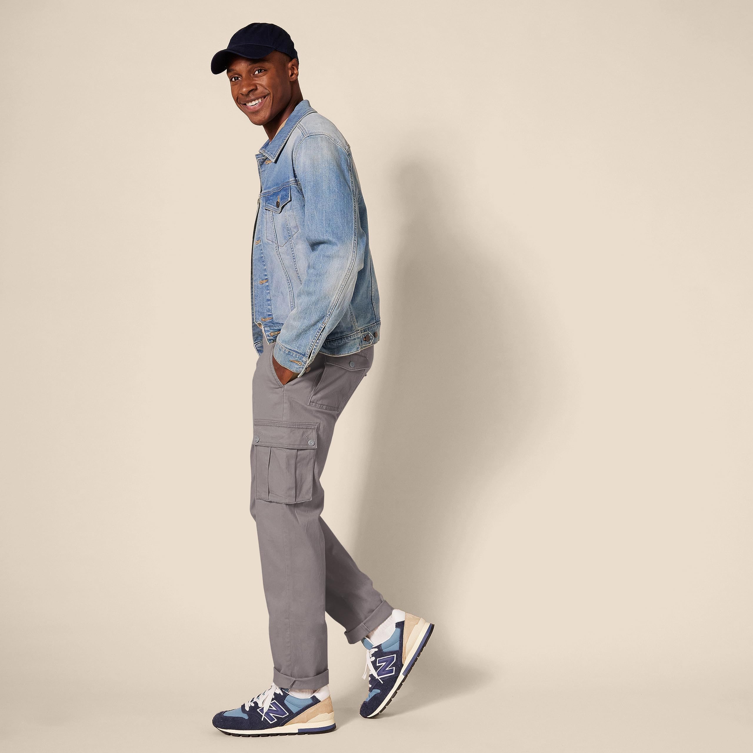 Amazon Essentials Pantaloni Cargo Elasticizzati e Aderenti (Disponibili nelle Taglie Big & Tall) Uomo