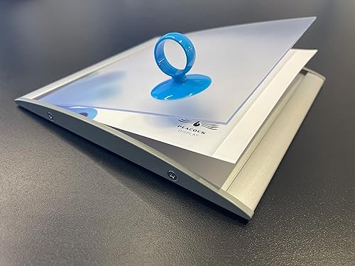 Miniatura 8 de Soporte curvado para puerta de negocios de oficina  Soporte de aluminio para placa de nombre, soporte para letrero de cubículo, resistente y